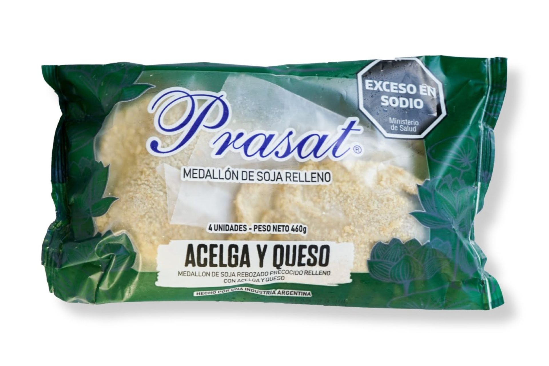 Milanesa de soja rellena con verdura y queso