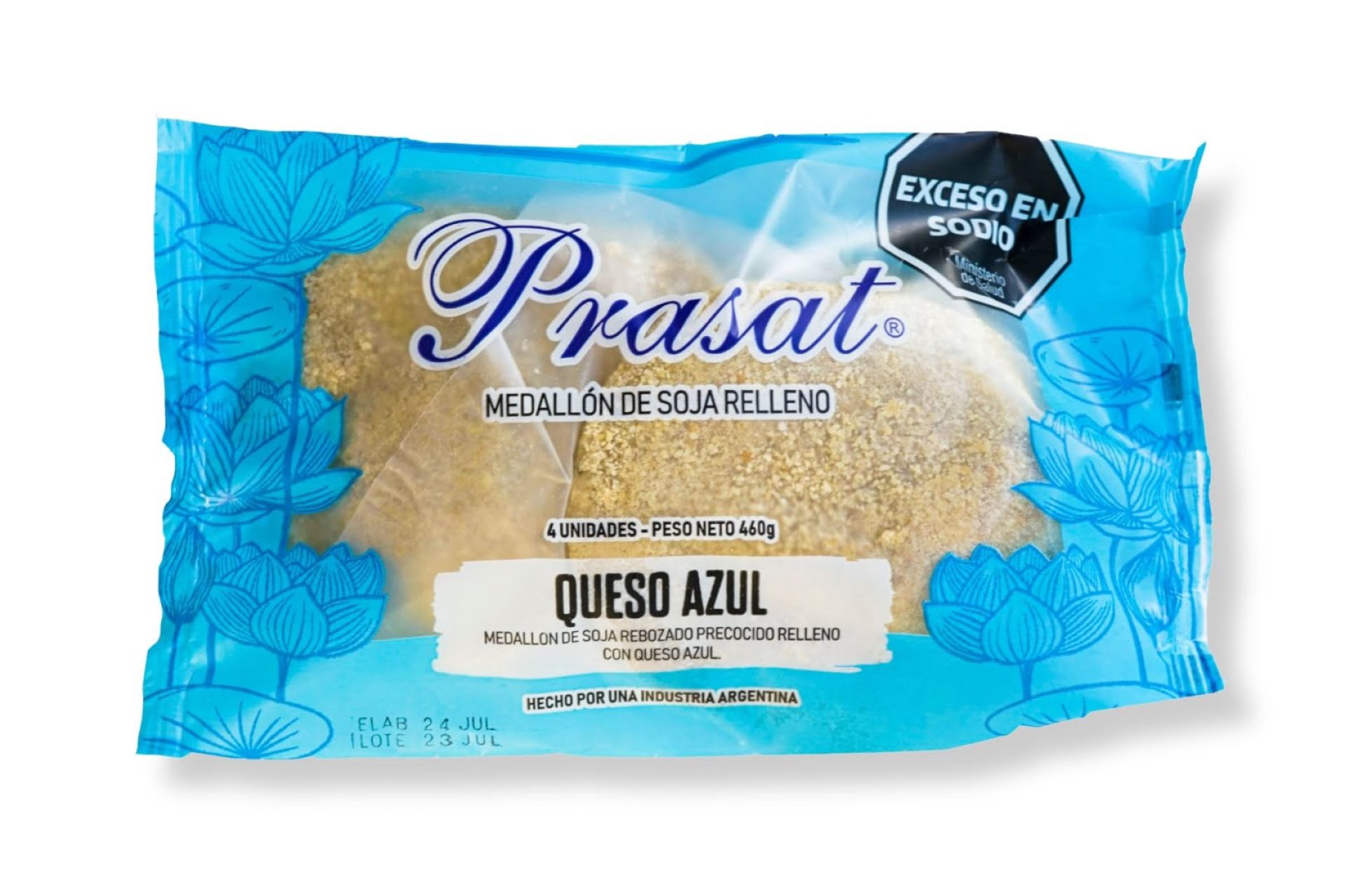 Milanesa de soja rellena con queso azul