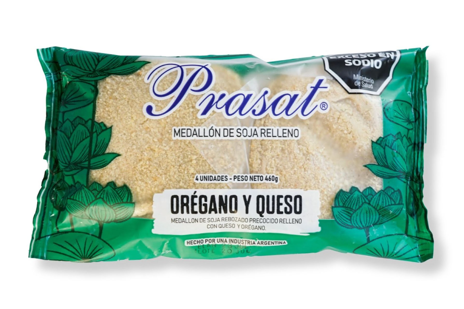 Milanesa de soja rellena de oregano y queso