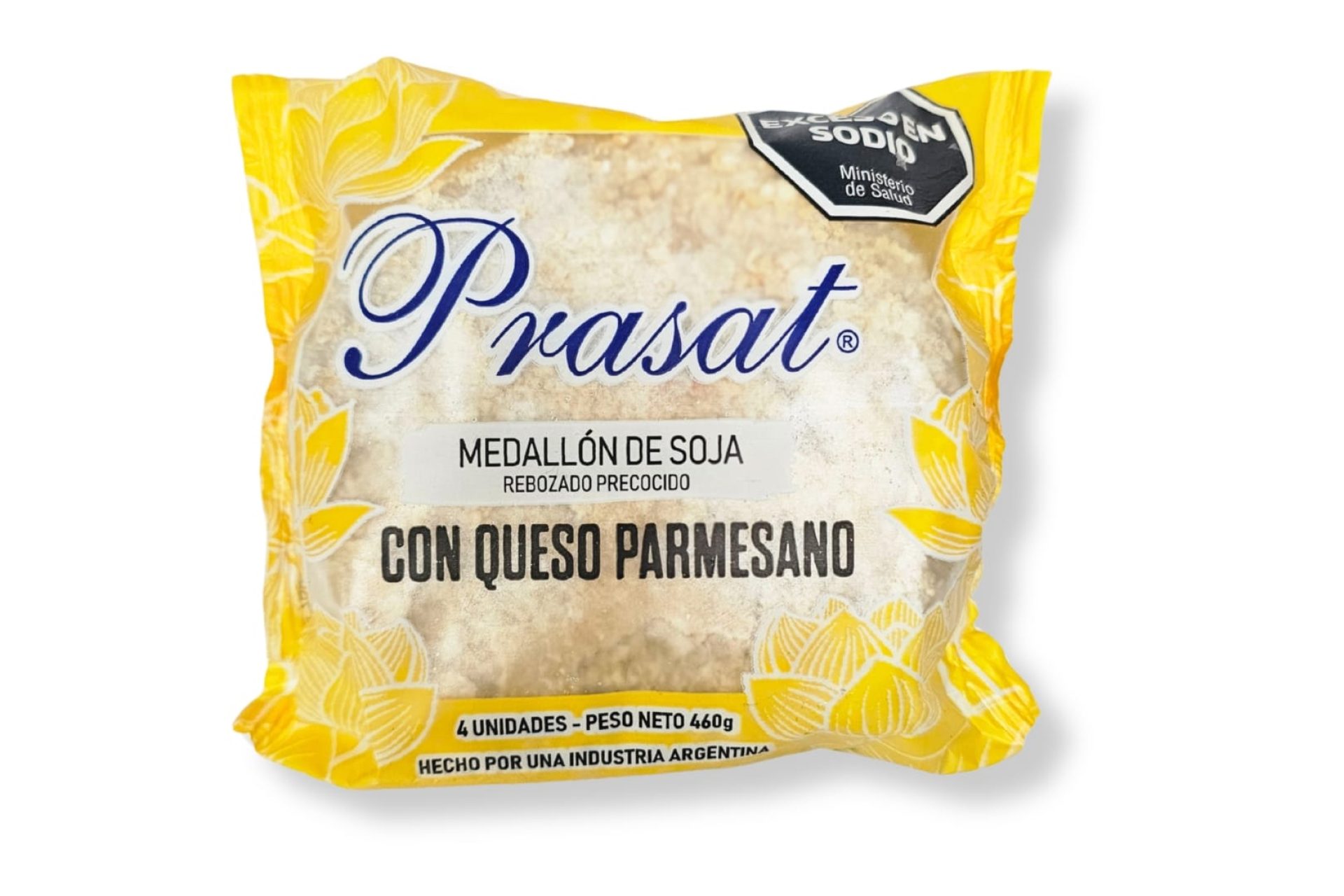 Milanesa de soja rellena con queso parmesano